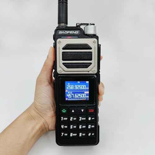 Baofeng Tri-Band Two Way Radio UV-25 10W Long Range Walkie Talkie with Wireless Copy Fequency Function UV25A with K Plug USB Cable for Adults