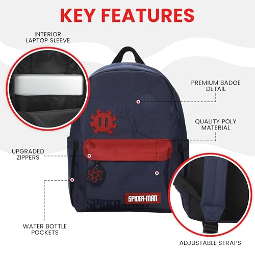 Adult Spider-Man Backpack with Line Art Design and Laptop Pocket
