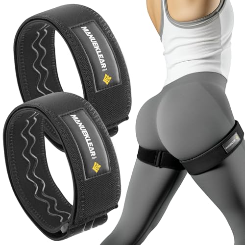 MANUEKLEAR Non-Slip Blood Flow Restriction Bands for Glutes - Black