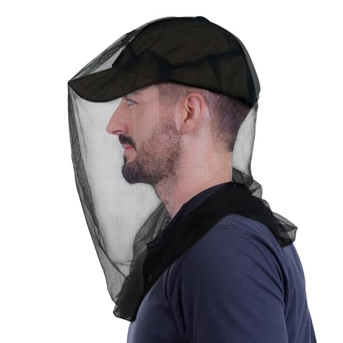 Mosquito Head Net for Insects 4 Pack - Adult Size, Breathable Mesh, Bug & Fly Protection