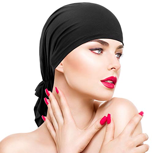 Women's Slip-On Pre-Tied Head Scarves - 4 Pack, Versatile Color