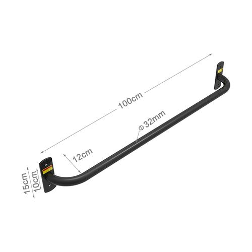 KOMFGT Wall-Mounted Fitness Horizontal Bar, Pull-up Bar for Strength Training, Suitable for Home Indoor and Outdoor Perforation Installation, Load 300kg (Steel 100cm)