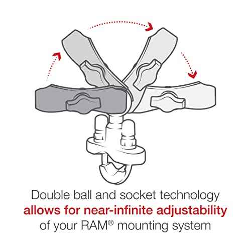 RAM Mounts Level Cup 16oz Drink Holder with Handlebar U-Bolt Base RAM-B-132RU with Medium Arm for Motorcycle, ATV/UTV, Bike