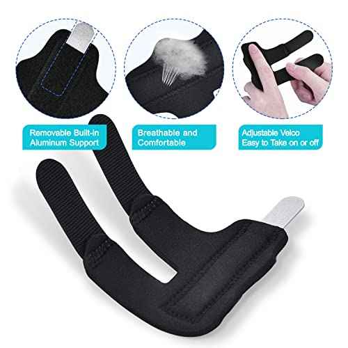 Sopito Finger Splint, 4pcs Finger Brace Support Stabilizer for Index, Middle, Ring Fingers Straightening Arthritis Knuckle Immobilization