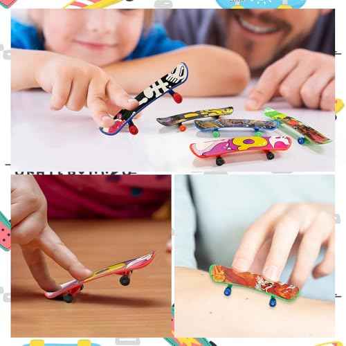 XIPEGPA 150 PCS Mini Finger Skateboards Finger Skateboard Toys for Birthday Party Favors Gift Props Decoration