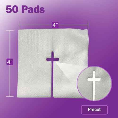 Split Gauze Sponges 4x4 Sterile - 2 Packs of 100 6 Ply Feeding Tube Pads - Drain Sponges for Catheters, IVs, Tracheostomy, and G Tubes