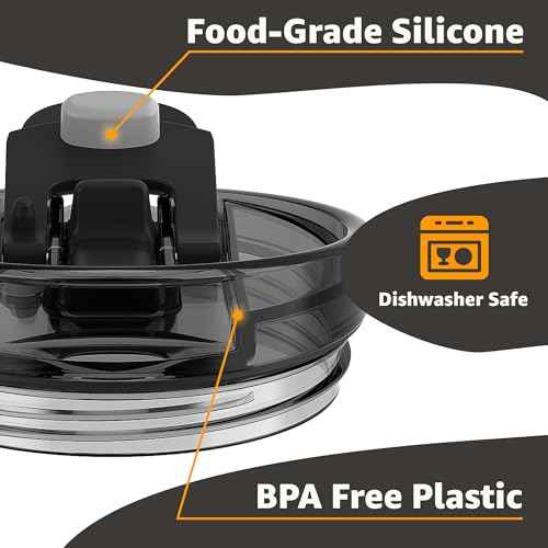 Jmoe USA 40 oz Replacement Lid For Yukon Fit Forty Tumbler With Handle | 2 in 1 Straw Lid | Made of BPA Free Tritan Plastic | 100% Leakproof Design | Dishwasher Safe (2-Pack)