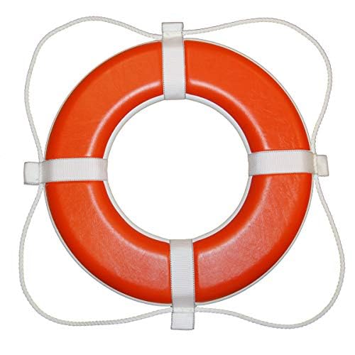 Taylor Made 364 Life Ring Buoy, Orange, 24"