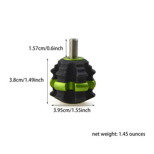 ZSHJGJR Archery Stackable Bow Stabilizer Ball Reduce Shock Absorber Balance Bar Vibration Damper Silencer for Recurve Compound Bow Hunting Shooting (Green)