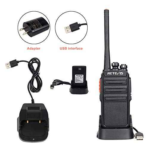 Retevis H-777S Two Way Radios Rechargeable, Walkie Talkies Long Range, 2 Way Radio, VOX Handsfree, Durable, for Worker Office Camping Hiking(4 Pack)