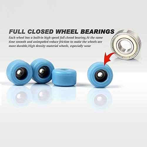 1 Pack Professional Mini Maple Wooden Fingerboards, Finger Skateboard Toy Set for Kids (Black)