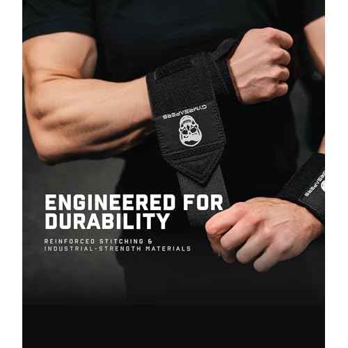 Gymreapers Weightlifting Wrist Wraps (IPF Approved) 18" Professional Quality Wrist Support with Heavy Duty Thumb Loop - Best Wrap for Powerlifting Competition, Strength Training, Bodybuilding