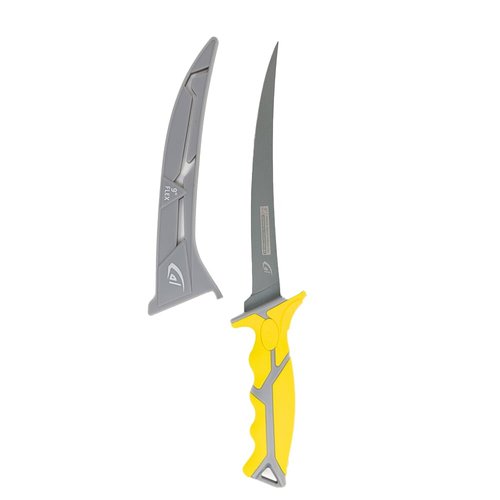 danco 9" Flex Fillet Knife Yellow Karl Fishing Knives, Premium Swedish Steel Blade, Non-Stick Teflon Coating for Smooth, Precise Cuts, Freshwater/Saltwater