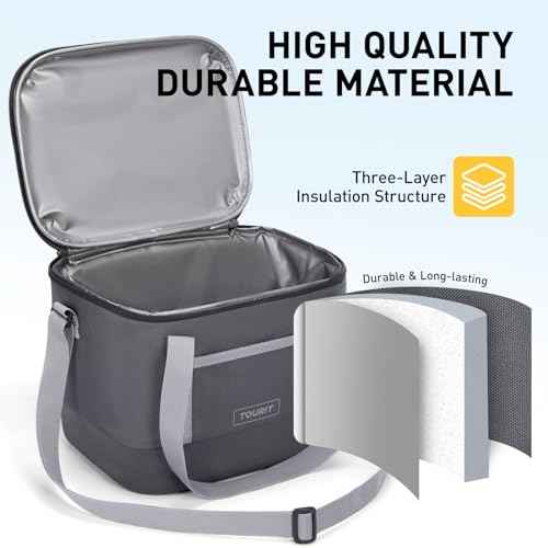 TOURIT 12L Carry Out Soft Cooler Insulated Travel Bag Lunch Cooler for Outdoor, Camping, Picnic, Travel
