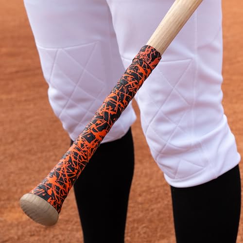 Supacaz Super Sticky Kush Baseball Bat Tape - Splat - Neon Orange - 0.5mm