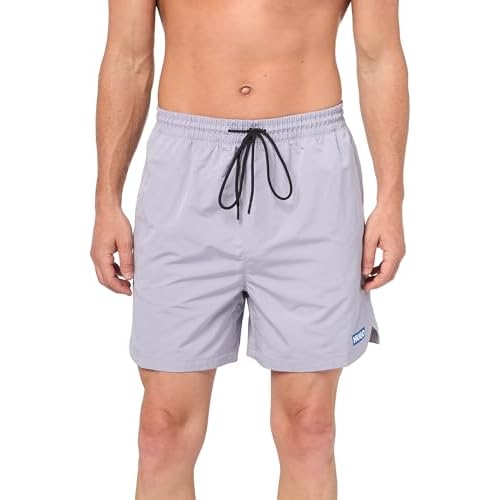 HUGO Men's Relaxed Fit Small Logo Smooth Shorts