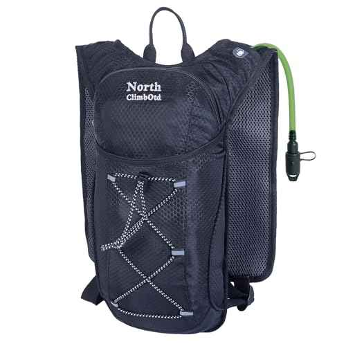 Hydration Backpack, Water Buffalo Hydration Backpack with 2L Water Bladder, Water Pack Backpack for Outdoor Sports of Running Hiking Camping Cycling Skiing for Women Men, Black