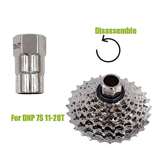 Threaded Freewheel Remover Tool for 7, 8, 9-Speed Bicycle Drivetrain - DNP Compatible