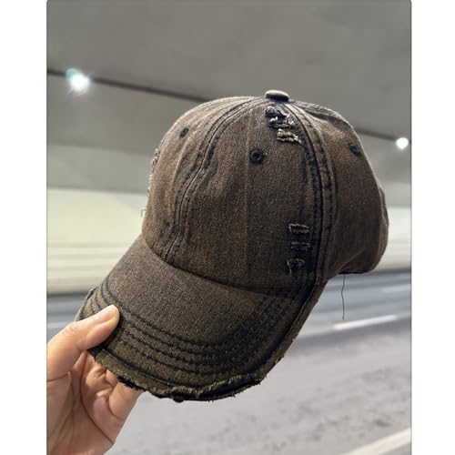 Washed Distressed Vintage Baseball Cap Unconstructed Cotton Dad Hat Trendy Trucker Hat for Womens Mens Headwear