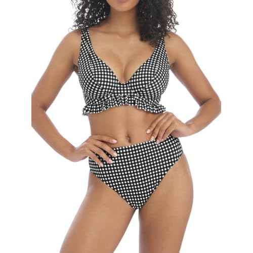 Freya Womens Check in Underwire High Apex Bikini Top