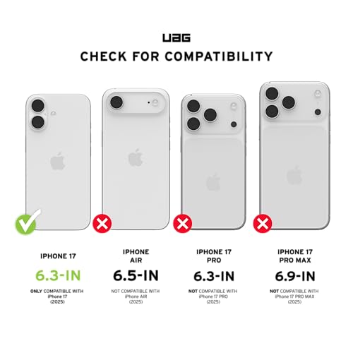 URBAN ARMOR GEAR UAG Designed for iPhone 17 Case Monarch Pro - Compatible with MagSafe Military Grade Protective Cover, Kevlar Black