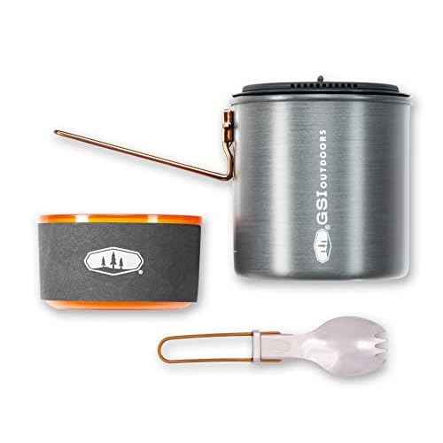 GSI Outdoors Halulite Soloist, Ultralight Backpacking Cooking and Eating Set