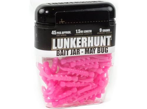 Fishing Jar with Scented May Bugs Soft Plastic Lure - 1.5 Inch Durable Bait