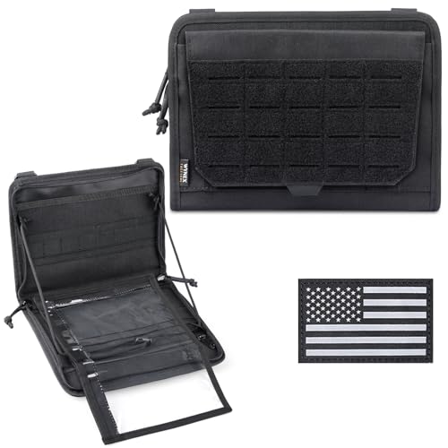 WYNEX Black Tactical Molle Admin Pouch Laser-Cut EDC Organizer Tool