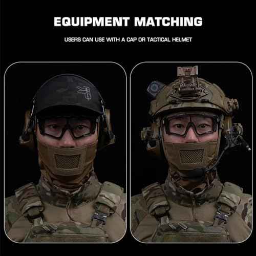 Balaclava Mesh Mask Breathable Tactical Mask Full Face Protection for Hunting Hiking Cycling