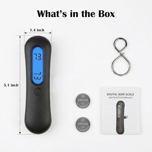 Upgraded Black Digital Bow Scale 110 lbs/50kg for Recurve & Compound Bows