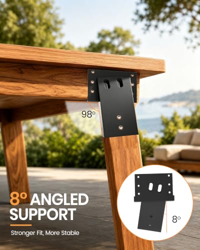 Heavy Steel Deer Stand Brackets 4x4 Compound Angle Elevator Supports - 4PCS