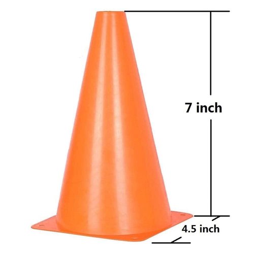 YOQXHY Soccer Cones (7 Inch 25 Pack), Agility Training Sports Cone Plastic with Carry Bag for Kids Football Basketball Drills Field Markers, (Orange)