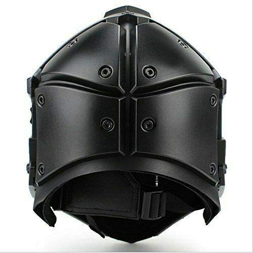 Full Face Protective Mask Tactical Airsoft Helmet with 4 Pairs Visor Goggles for Hunting Paintball Cosplay Movie Prop iMeshbean (Black)