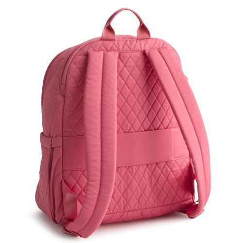 Vera Bradley Women's Premium Cotton Bancroft Backpack Bookbag, Rapture Rose, One Size