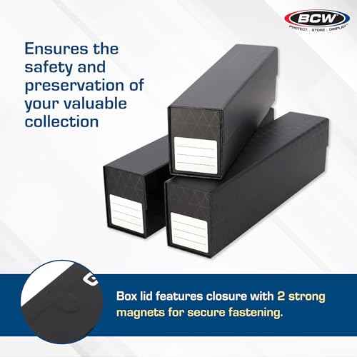 BCW QuickFold Card Boxes for Sleeved Cards - 12 Pack | Not for Toploaders | Magnetic Closure Card Storage Box | Holds 500 to 1200 Cards Each | Fits Trading Card Dividers | Easy to Assemble