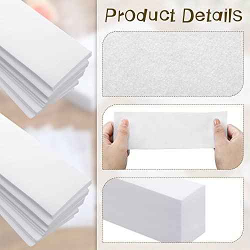 2000 Pcs 3'' x 8'' Non Woven Wax Strips for Hair Removal, Large Body and Facial Wax Strips Epilating Cloth for Leg Beauty Women Men Arms, White
