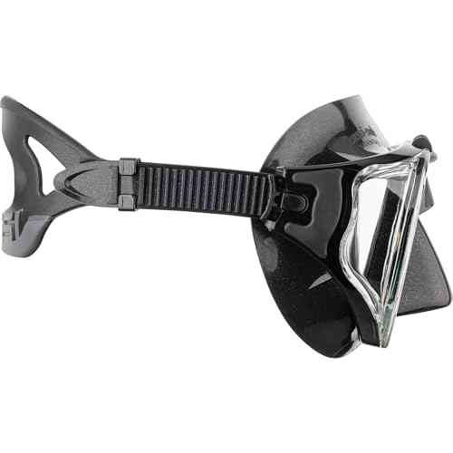 Cressi Adult Dive Mask with Inclined Lens, Lateral Visibility, and Silicone Skirt for Scuba Diving - Penta+: Made in Italy