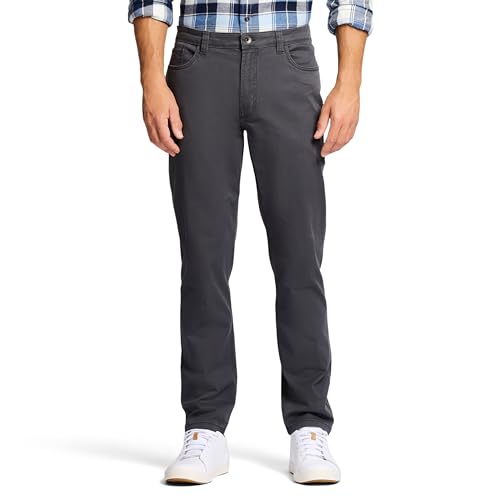 IZOD Men's Saltwater Stretch Twill 5 Pocket Straight Fit Chino Pant