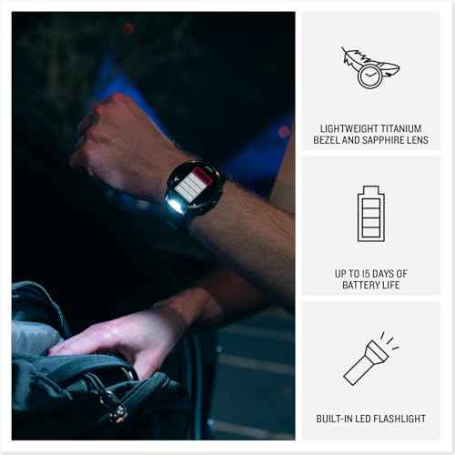 Garmin¢ç Forerunner¢ç 970, Premium GPS Running and Triathlon Smartwatch, AMOLED Display, Built-in LED Flashlight, Carbon Gray DLC Titanium with Black Case and Black/Translucent Whitestone Band