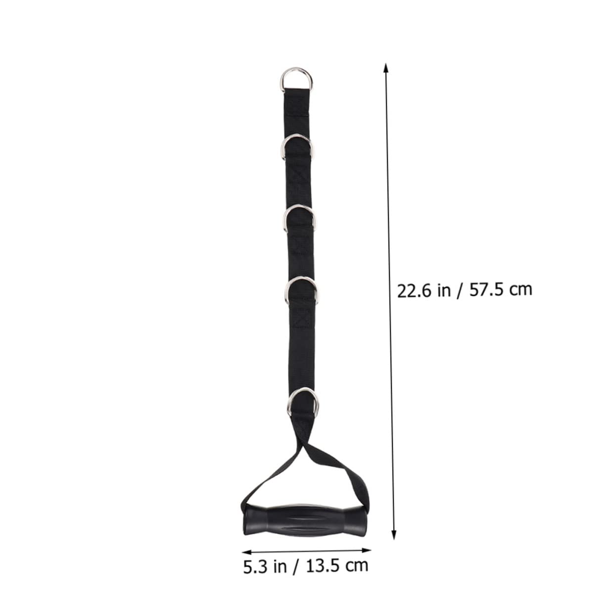 Kisangel 2pcs Heavy Duty Fitness Resistance Bands Exercise Pull Handles Black Tension Tape for Strength Equipment and Bicep Workouts