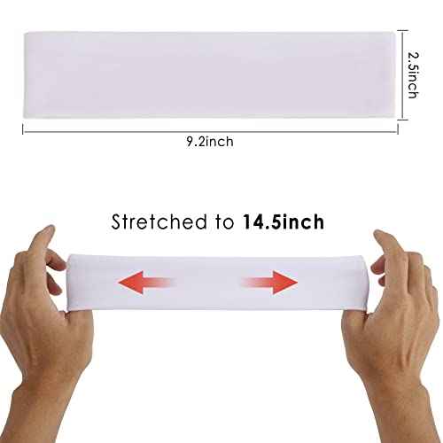 Work Headbands for Women 9Pcs, Cotton Like Headbands 2.5 inch Wide, Soft Sweat Wicking Stretchy Head Band for Cycling Biking Gym Sports Yoga Running Skincare