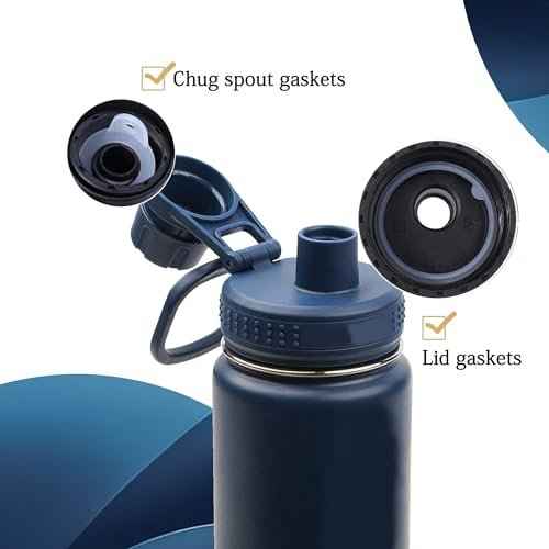 13 Pcs Water Bottle Lid Gasket Replacement for Takeya Actives 18oz 22oz 24oz 32oz 40oz,Leak-Proof Rubber Seal Ring Gaskets O Ring Replacement Parts for Spout Lid (Not for Takeya Originals)