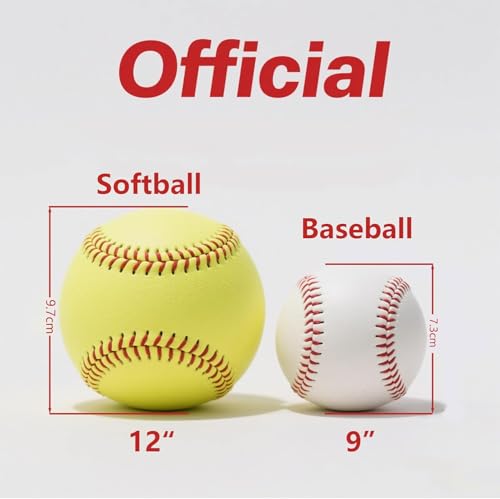 2 Pack Blank 9 Inch Baseballs with Cork Core - Autograph Friendly Training Balls - Hard 6-Pack Variation