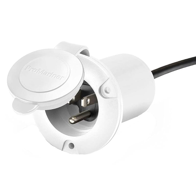 Universal AC Plug Holder - White for 120V Plugs, Watertight Cover