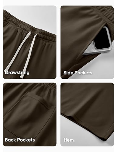 Men's Baggy Sweat Shorts Below Knee with Drawstring - Casual Urban Style