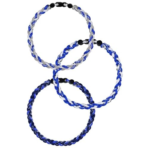 3 pcs Baseball Rope Necklaces, League Team Colors Braided Necklace, Baseball Team Gifts