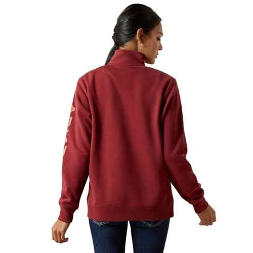 ARIAT womens Foundation Logo 1/2 Zip Sweatshirt