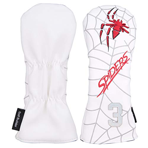 Golf Club Head Covers Set for 3 and 5 Wood - Spider Embroidery Waterproof