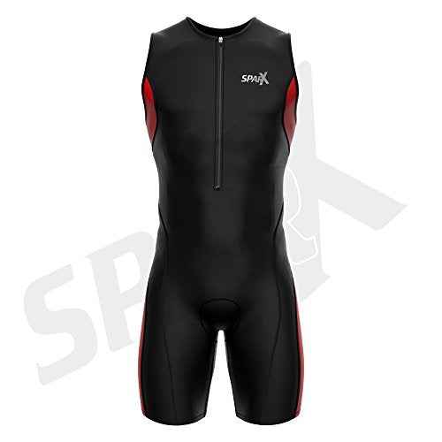 Sparx Men's Elite Triathlon Suit Trisuit SpeedSuit Skinsuit Swim-Bike-Run Triathlon Race Suit