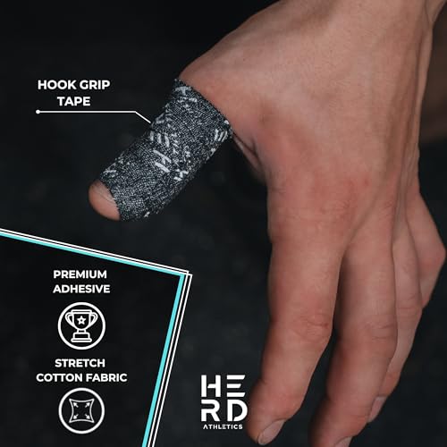 Black Premium 3 Pack Athletic Thumb Tape for Weightlifting & Cross Training